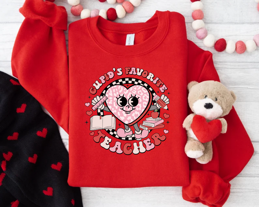 Cupid's Favorite Teacher Valentine Sweatshirt