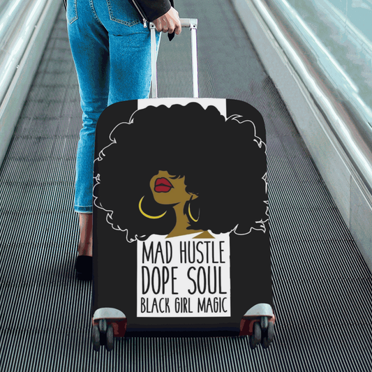 Mad Hustle Black Girl Magic Luggage Cover