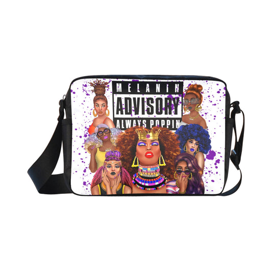 Melanin Advisory Always Poppin Cross Body Nylon Bag