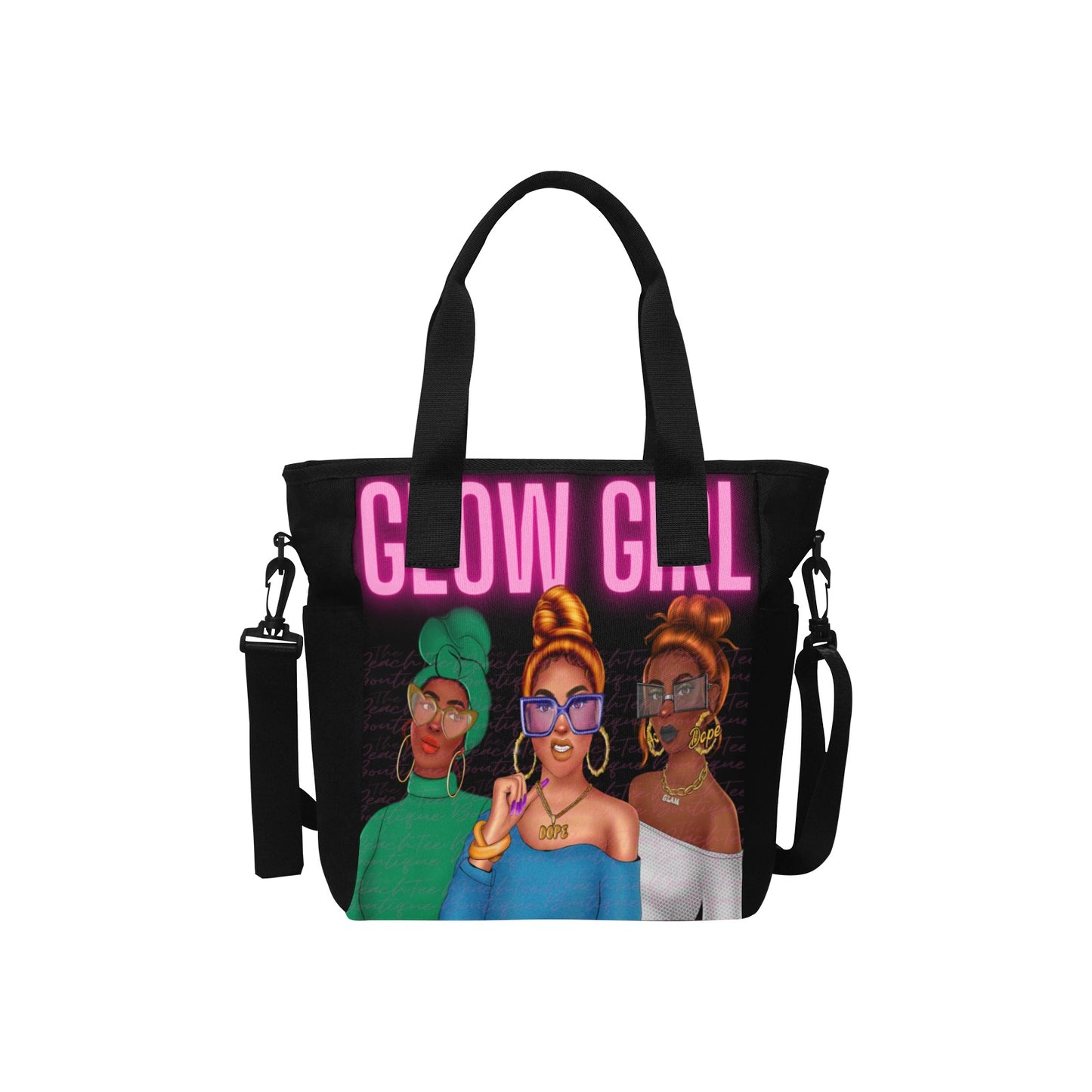 Glow Girl Tote Bag with Shoulder Strap