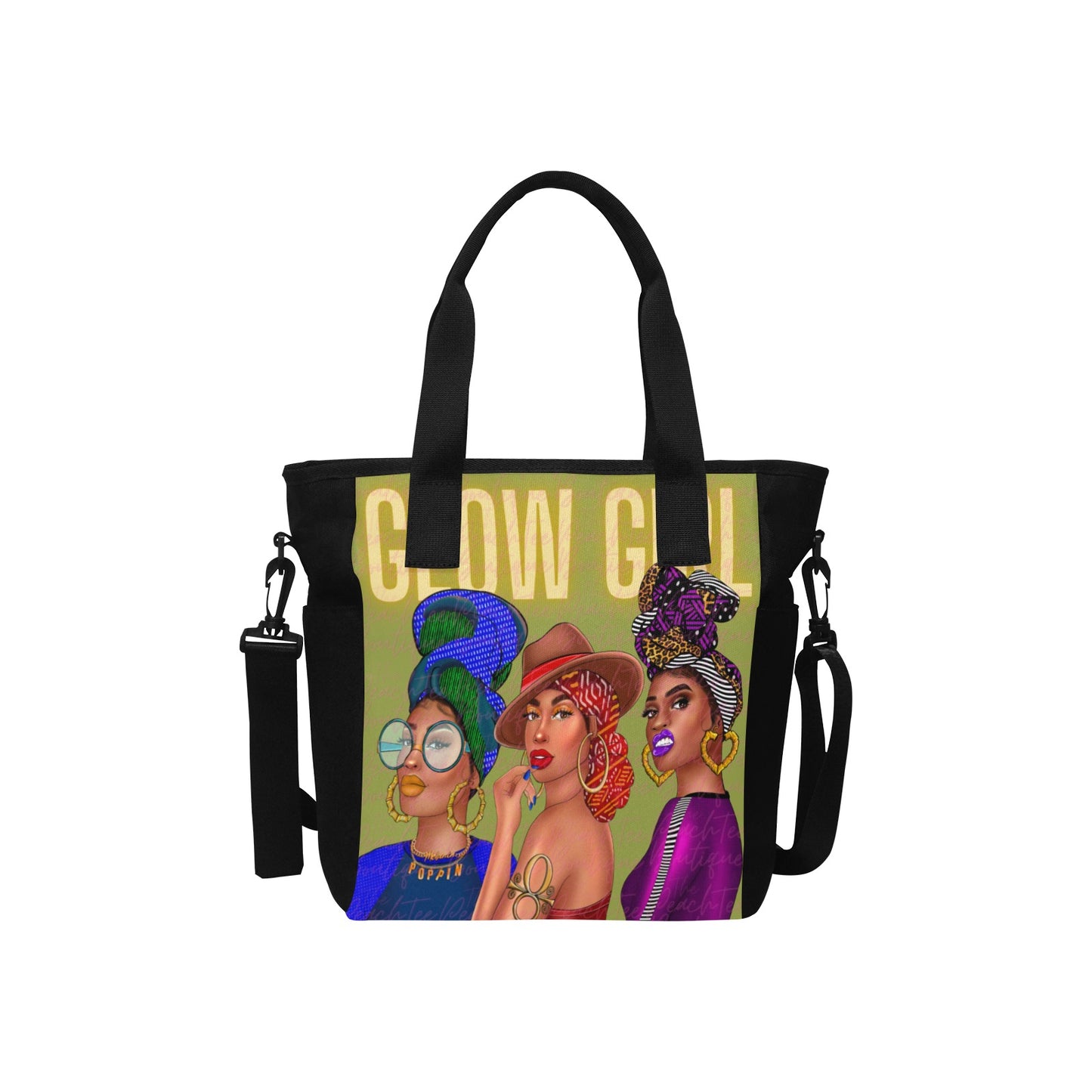 Glow Girl Tote Bag with Shoulder Strap