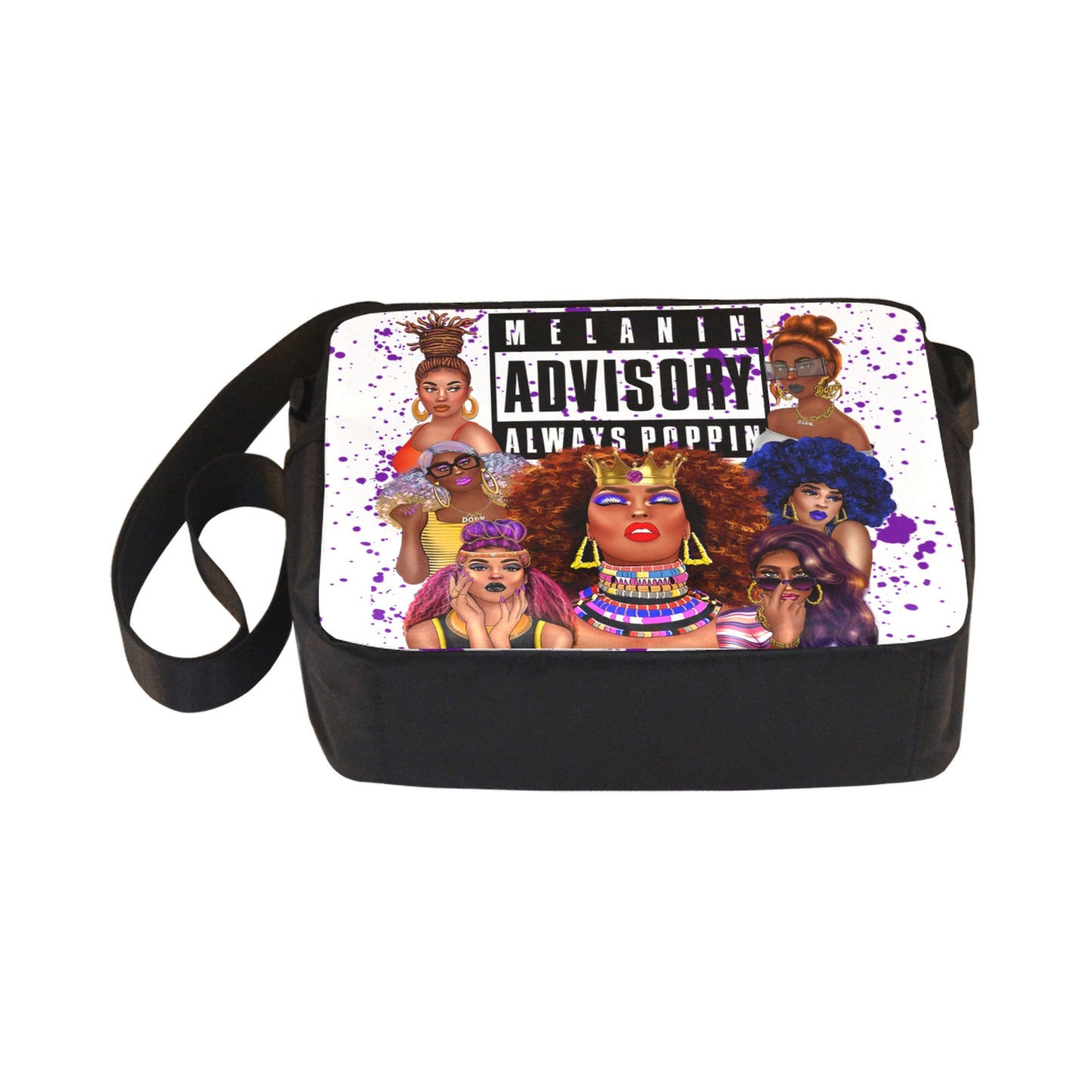 Melanin Advisory Always Poppin Cross Body Nylon Bag