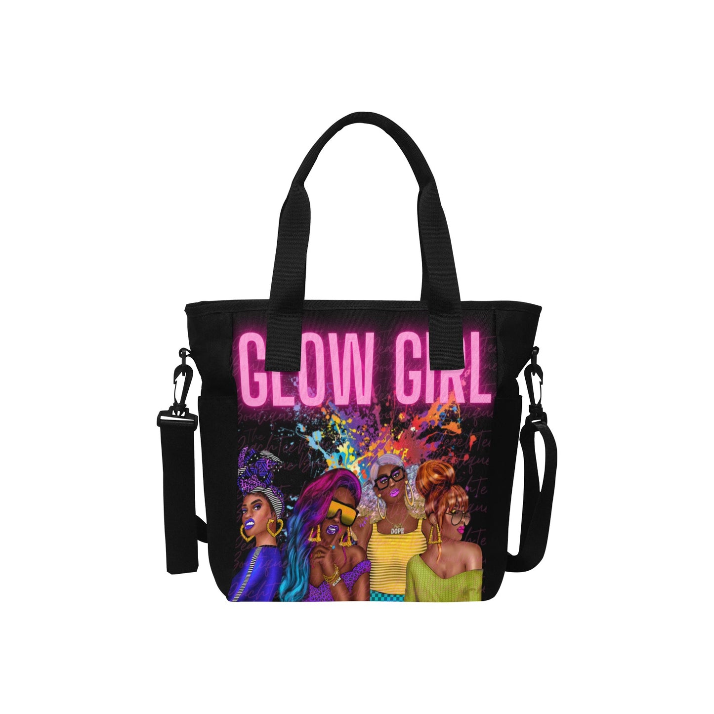 Glow Girl Tote Bag with Shoulder Strap